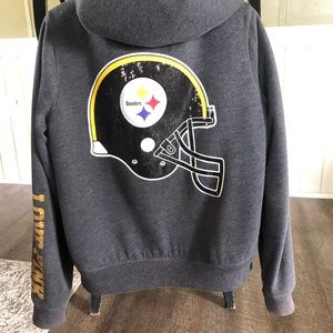 PINK fur lined Pittsburgh Steelers zip up